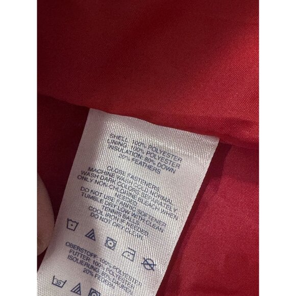 Lands End Red Puffer Vest XL 46-48 Lightweight Polyester  Insulated Down Feather - Picture 6 of 6